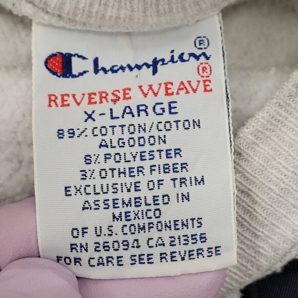 Vintage Champion Reverse Weave Notre-Dame Sweatshirt L/XL 22x27 Heavyweight - Picture 13 of 14